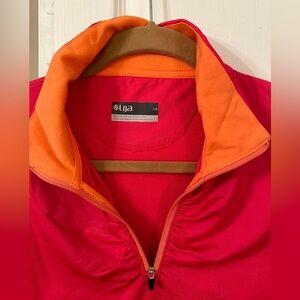Like NEW. PINK Lija Activewear 1/4-zip long sleeve Golf Tennis Fitness. Orange L